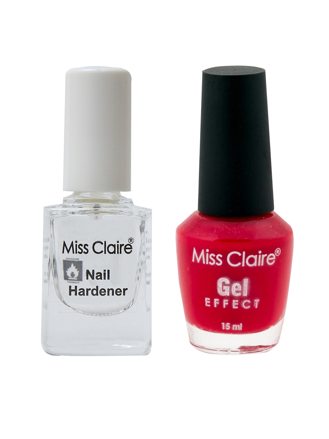 

Miss Claire Set of Nail Hardener & Gel Effect Nail Polish, Transparent