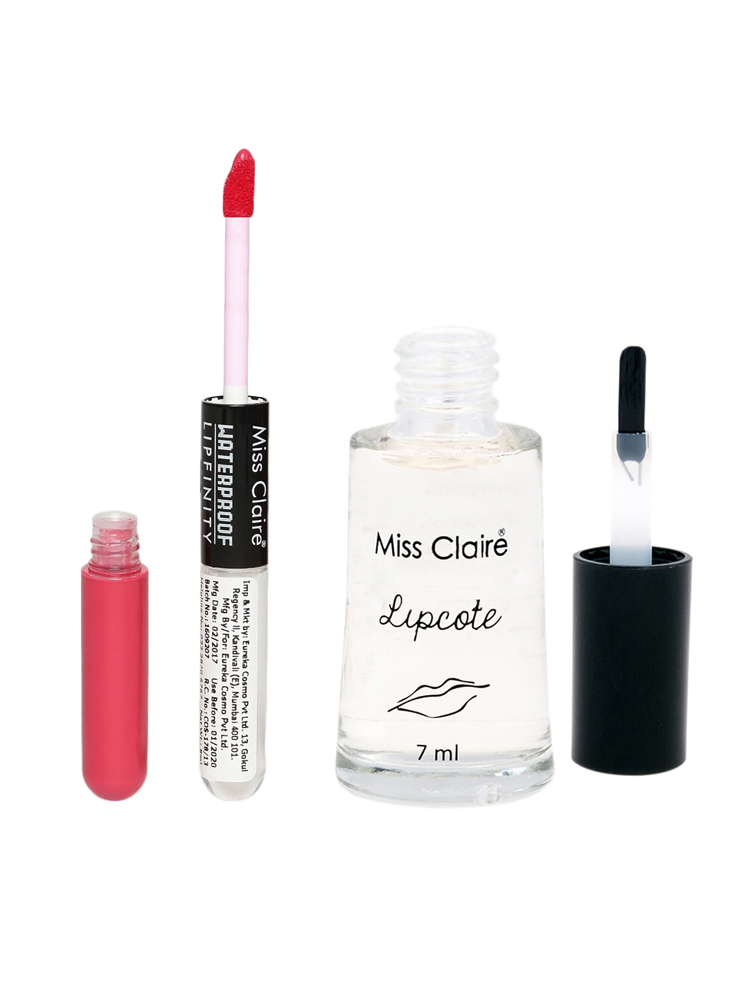 

Miss Claire Set of Lipfinity Lip Gloss & Lipcote Lip Plumper, Transparent