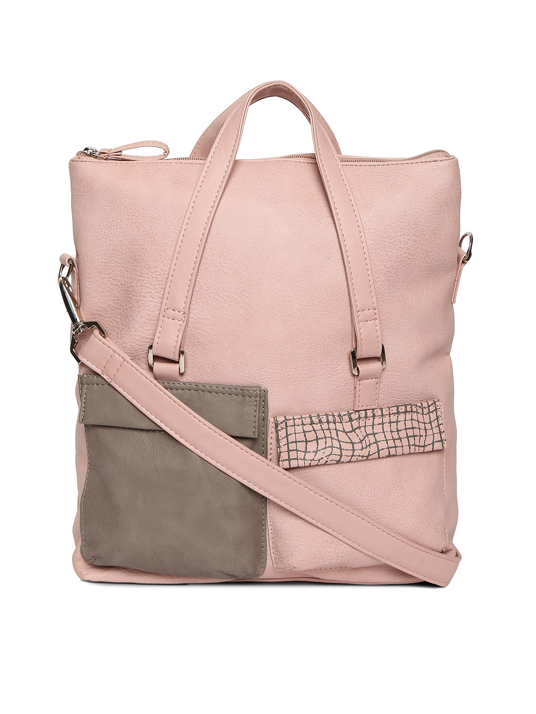 

Baggit Pink Solid Handheld Bag