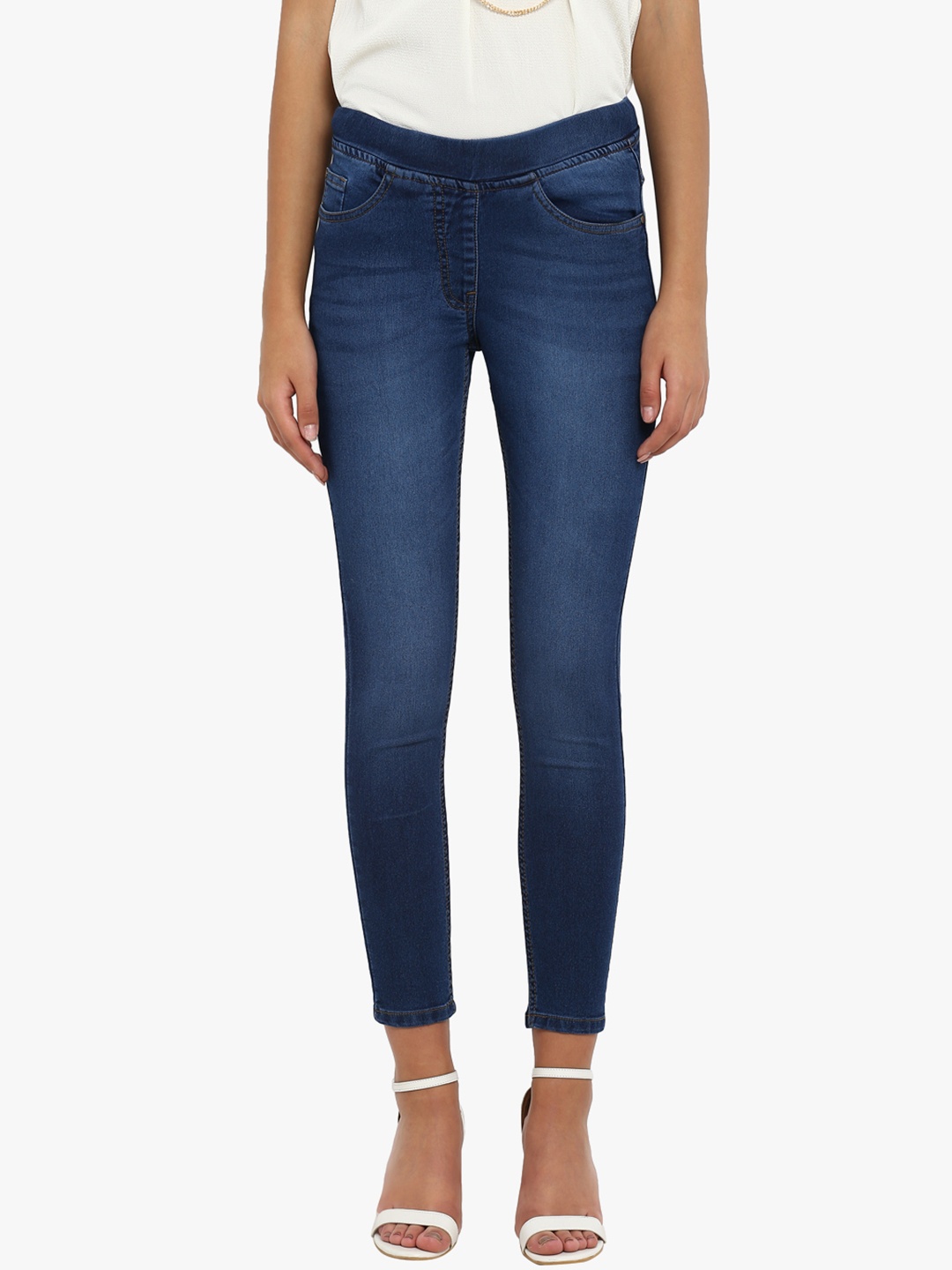 

Park Avenue Women Blue Skinny Fit Mid-Rise Clean Look Jeans