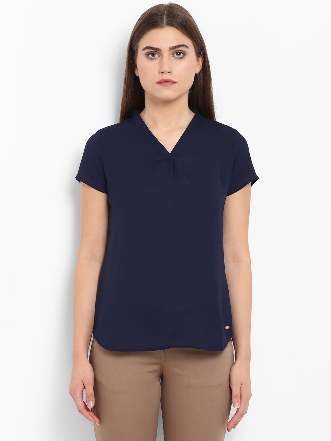 

Park Avenue Women Blue Solid Top