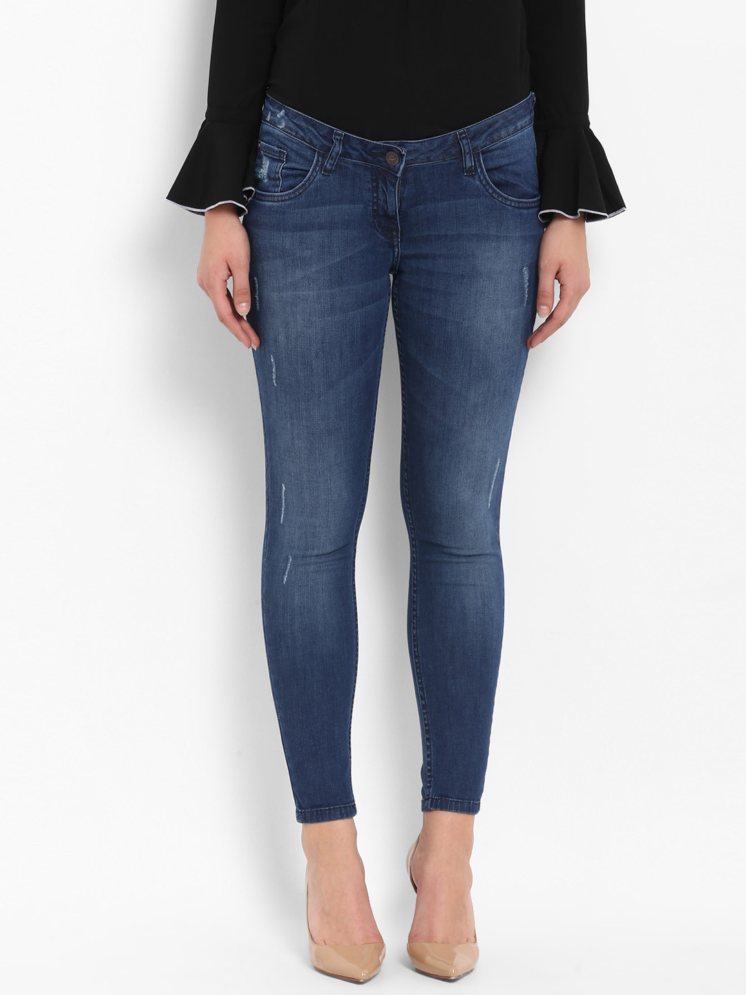 

Park Avenue Women Blue Super Skinny Fit Low-Rise Clean Look Stretchable Jeans