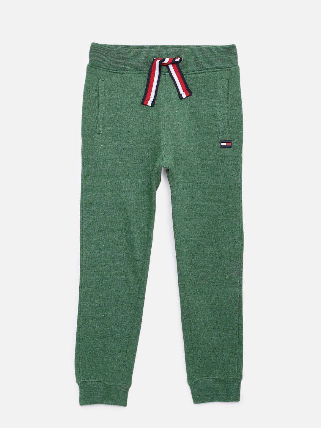 

Tommy Hilfiger Boys Green Solid Jogger Track Pants