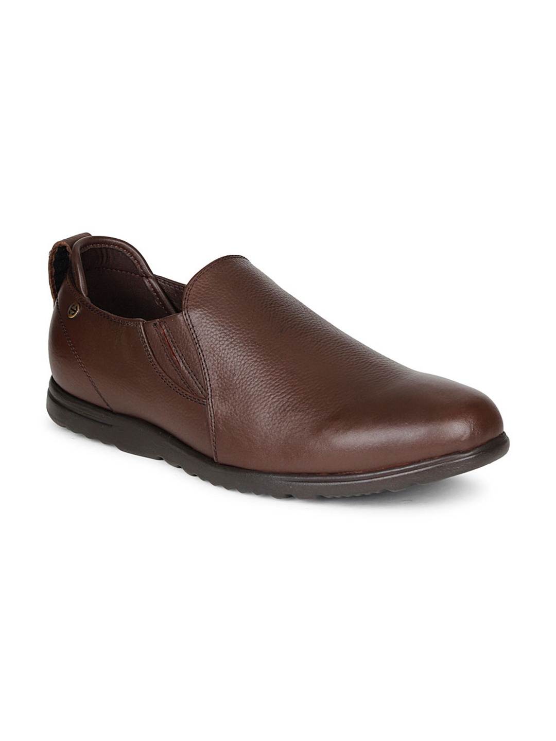 

Healers Men Brown Formal Leather Slip-Ons