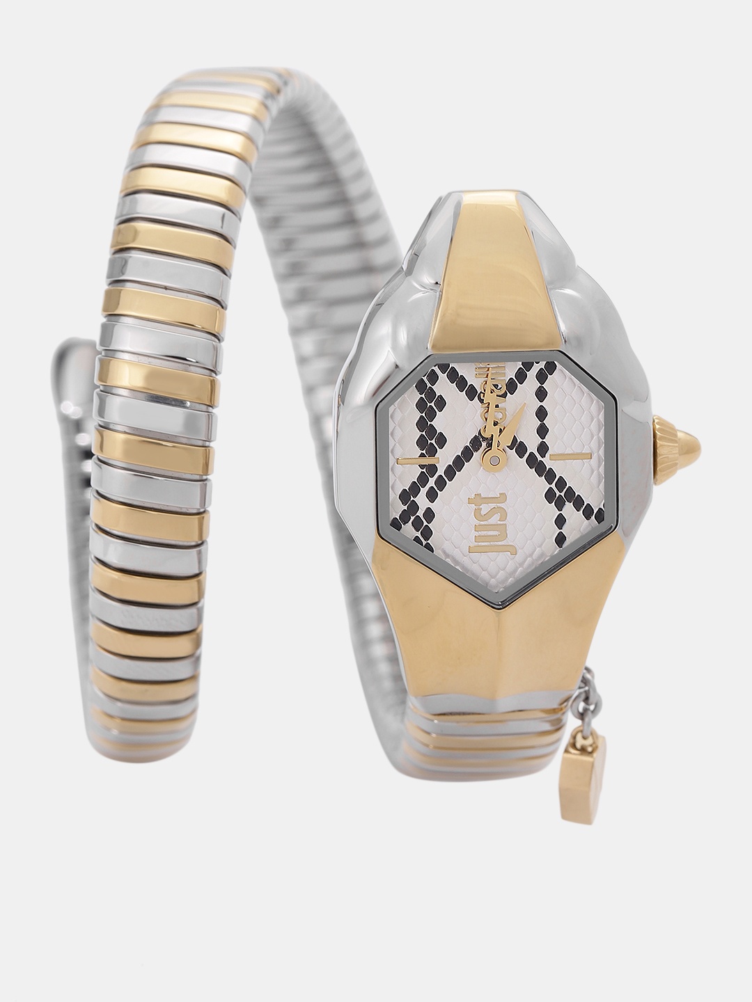 

Just Cavalli Women White & Black Analogue Watch