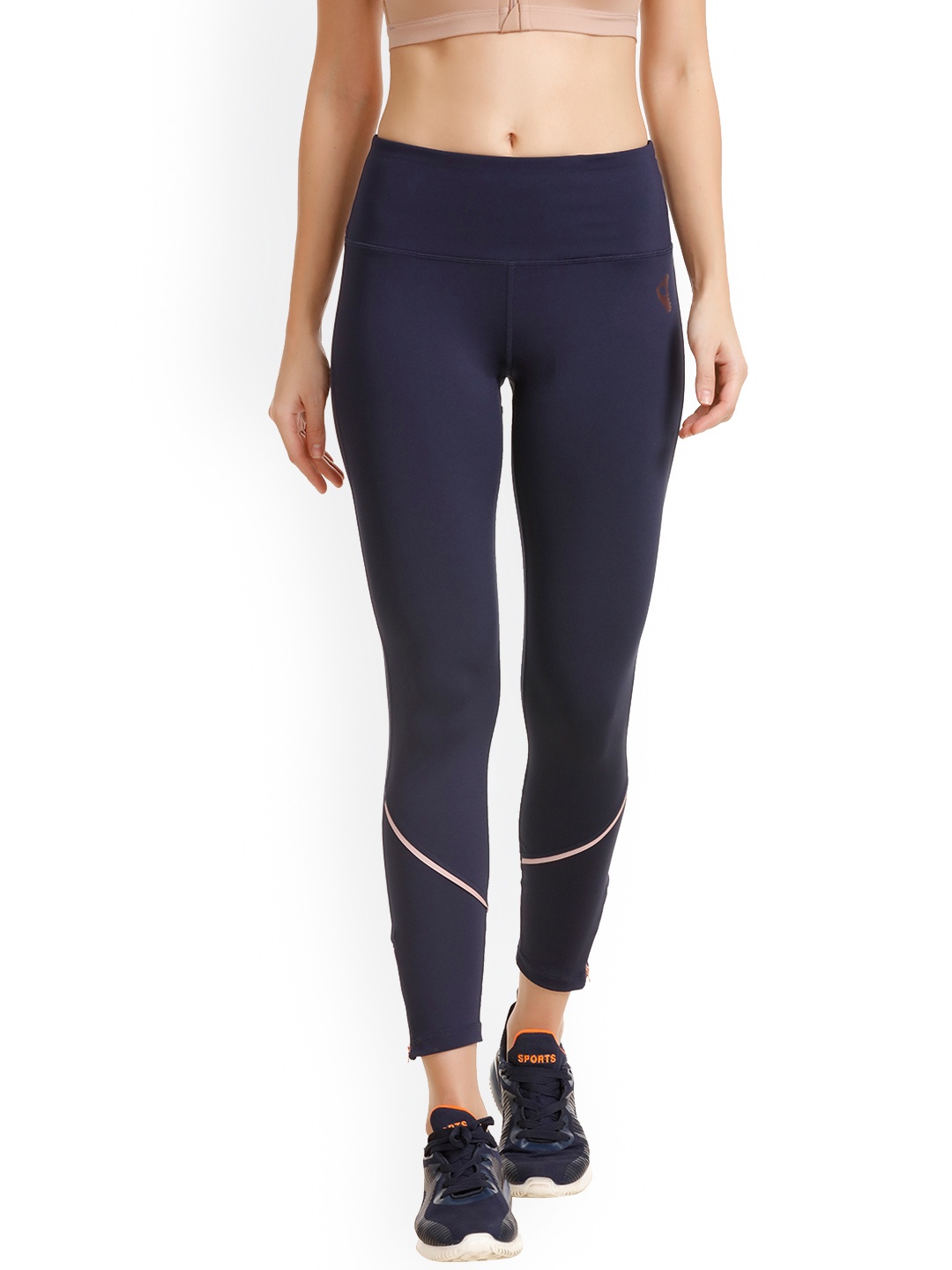 

Zelocity by Zivame Women Navy Blue Solid Leggings