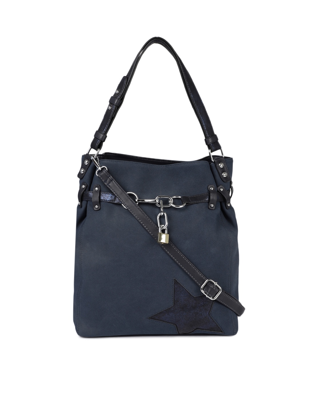 

Inc 5 Navy Blue Solid Hobo Bag