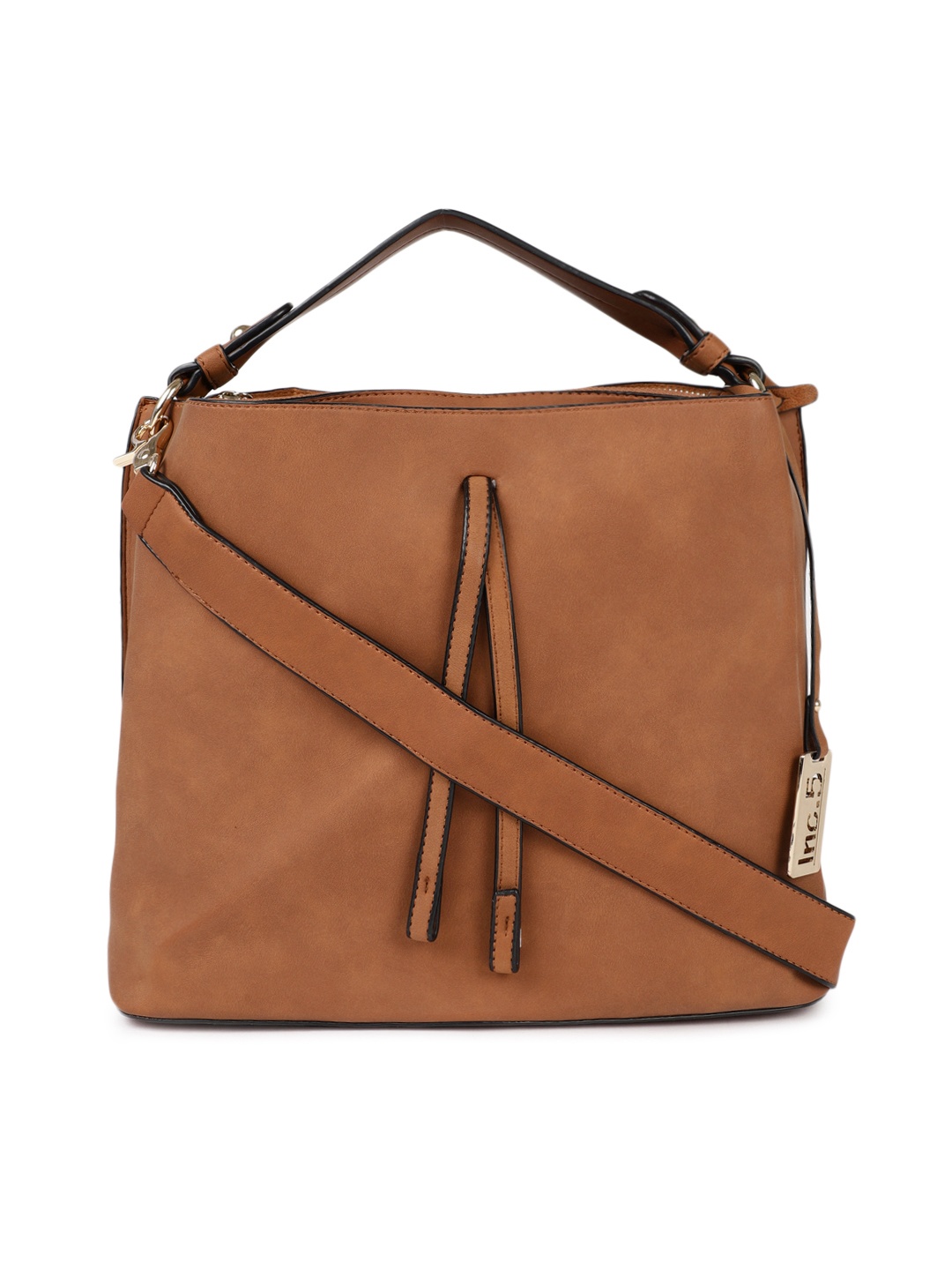 

Inc 5 Tan Solid Hobo Bag