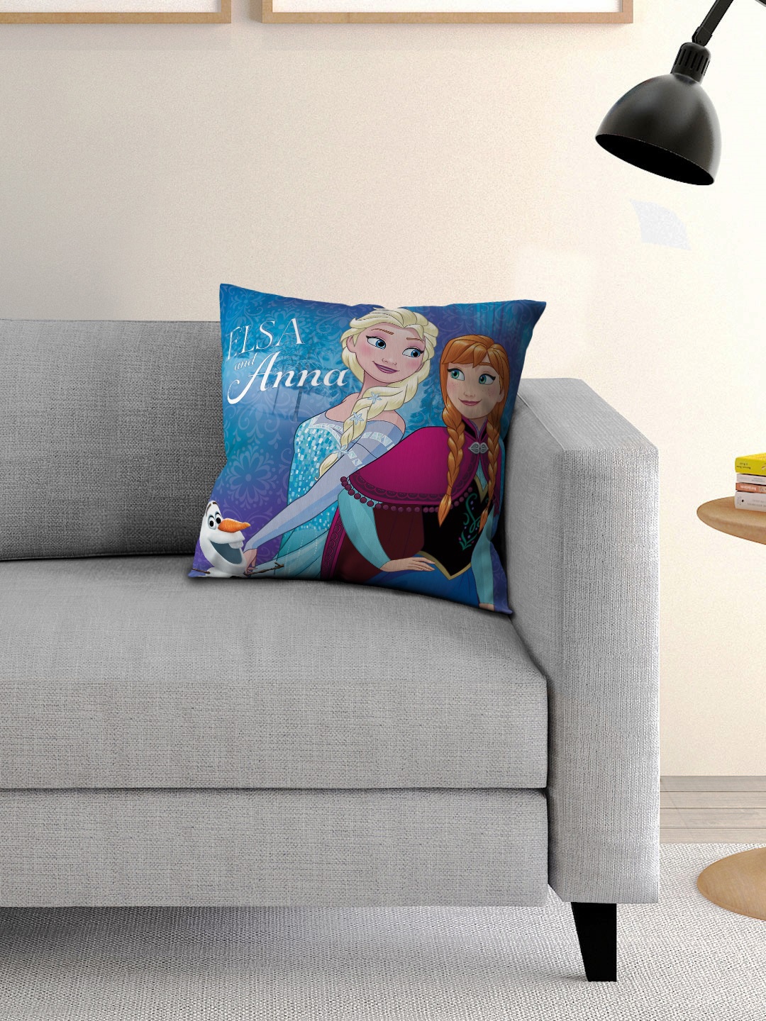 

Athom Trendz Multicoloured Printed Cushion with Cushion Cover, Blue