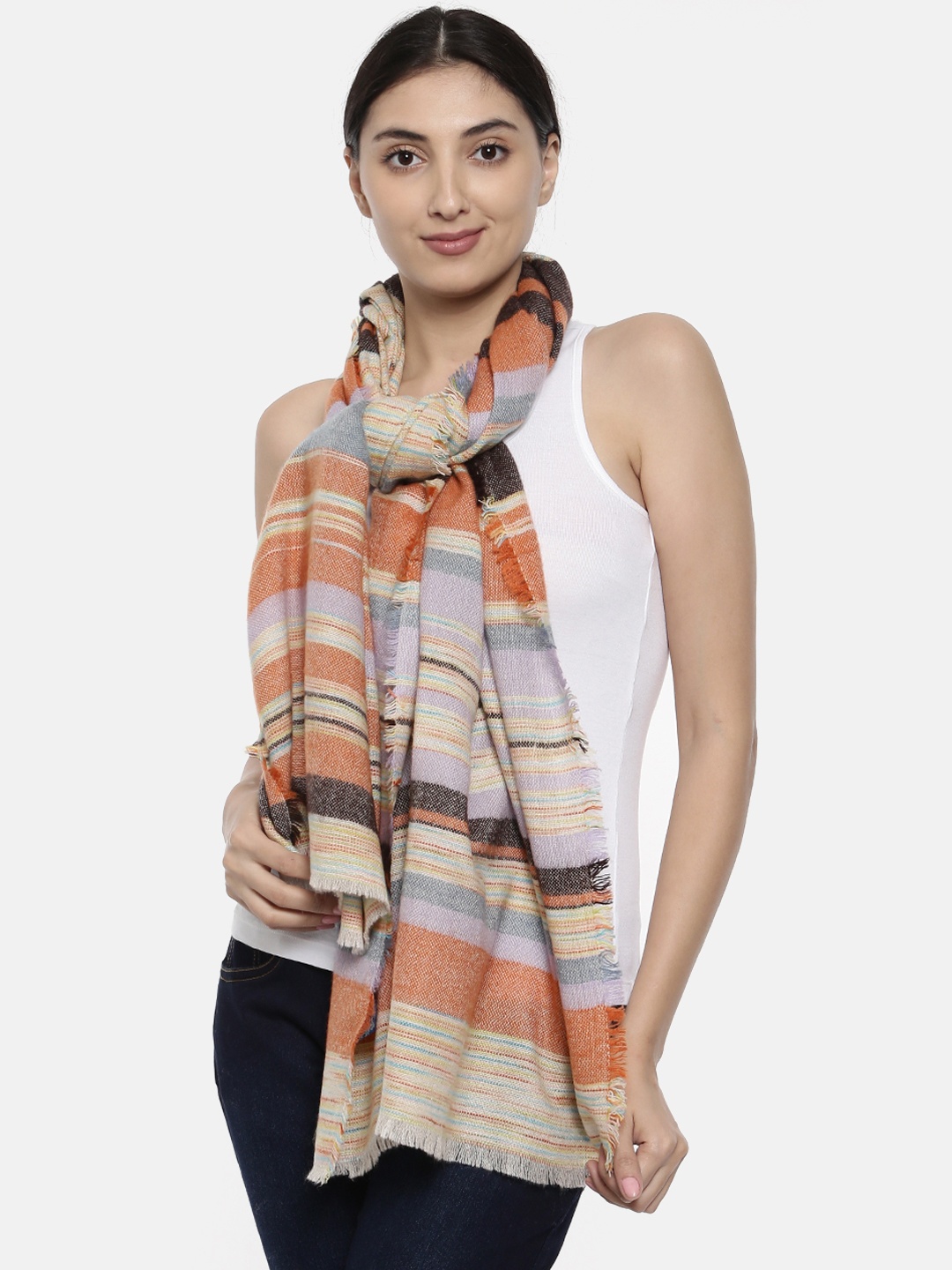 

Noi Multicoloured Striped Shawl, Multi