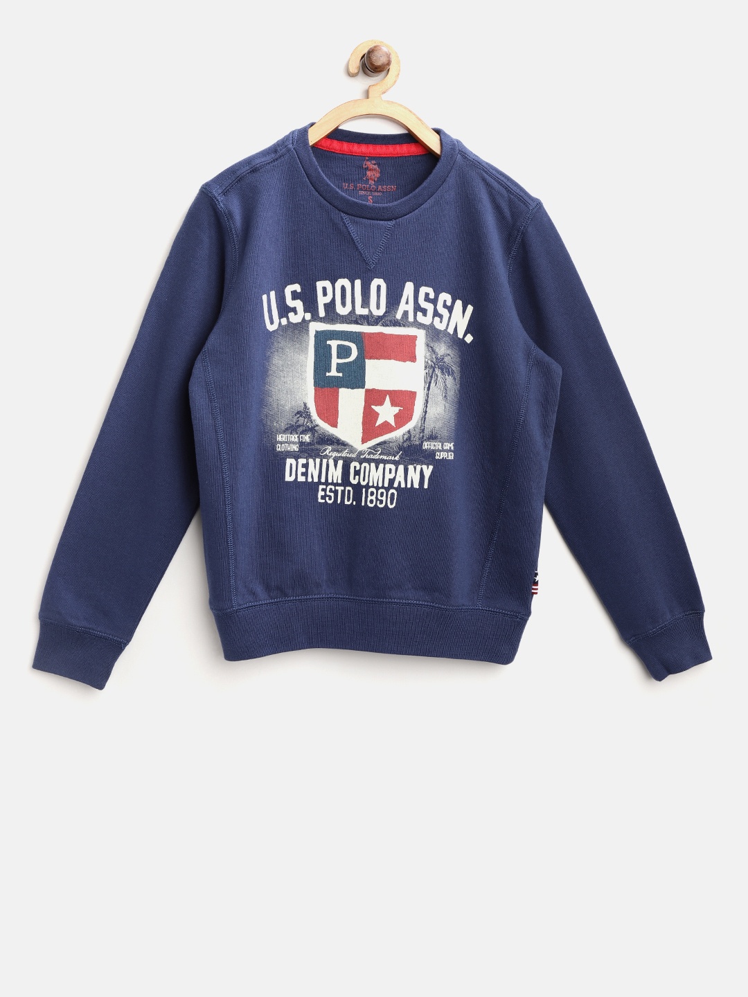 

U.S. Polo Assn. Kids Boys Navy Blue Printed Sweatshirt