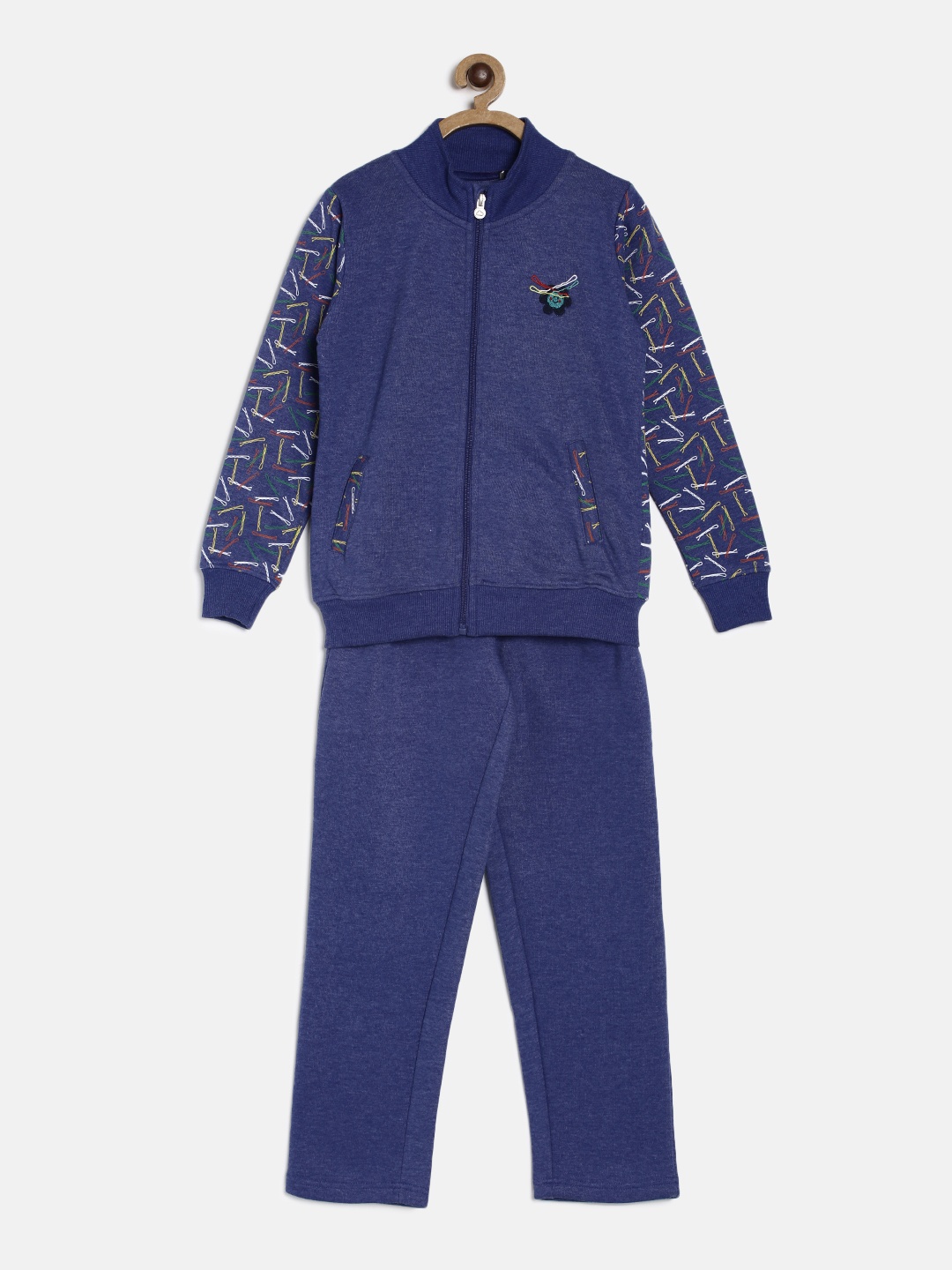 

Sweet Dreams Girls Blue Solid Night suit