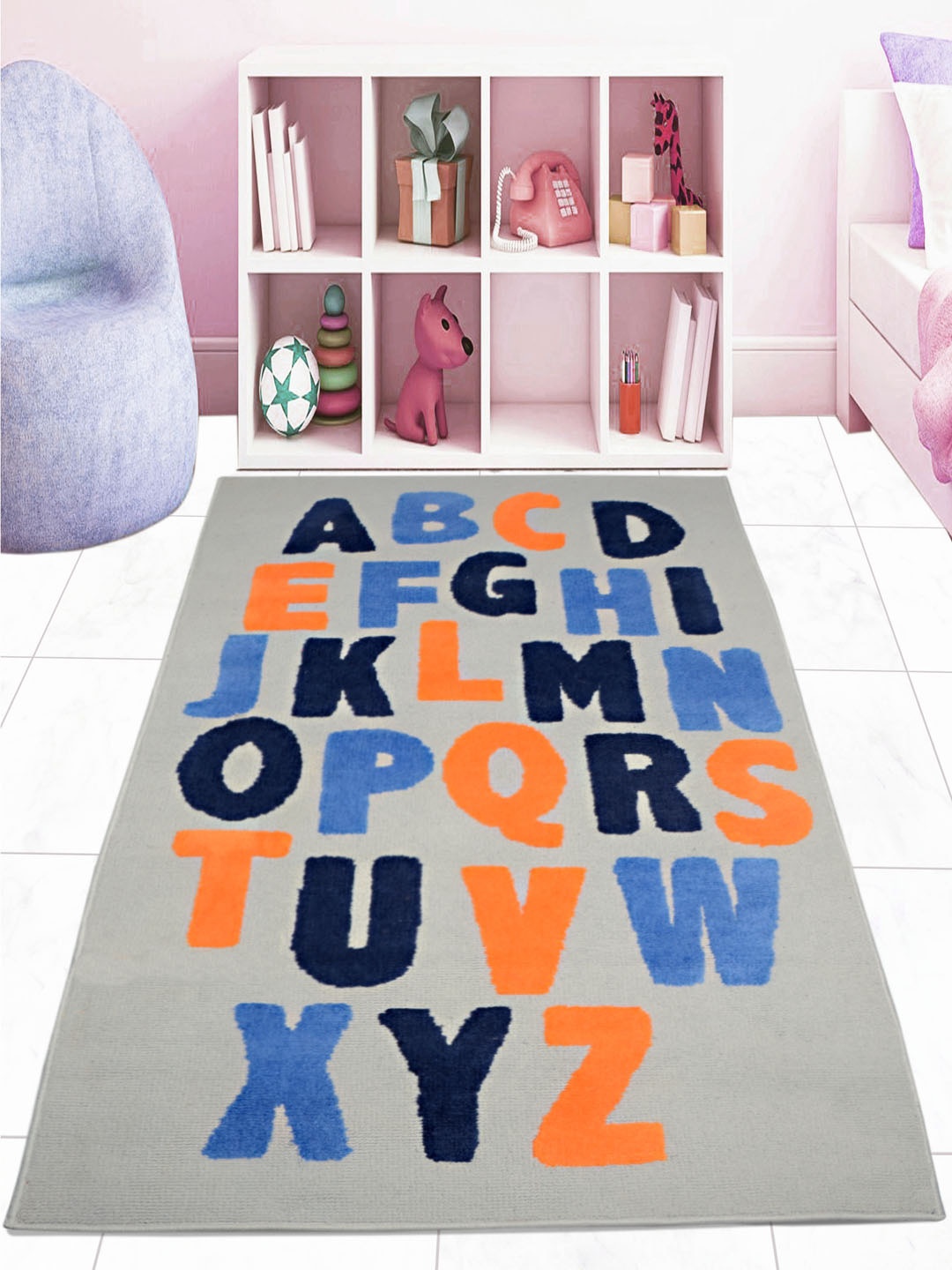 

Saral Home Anti Slip Grey Kids Floor Carpet