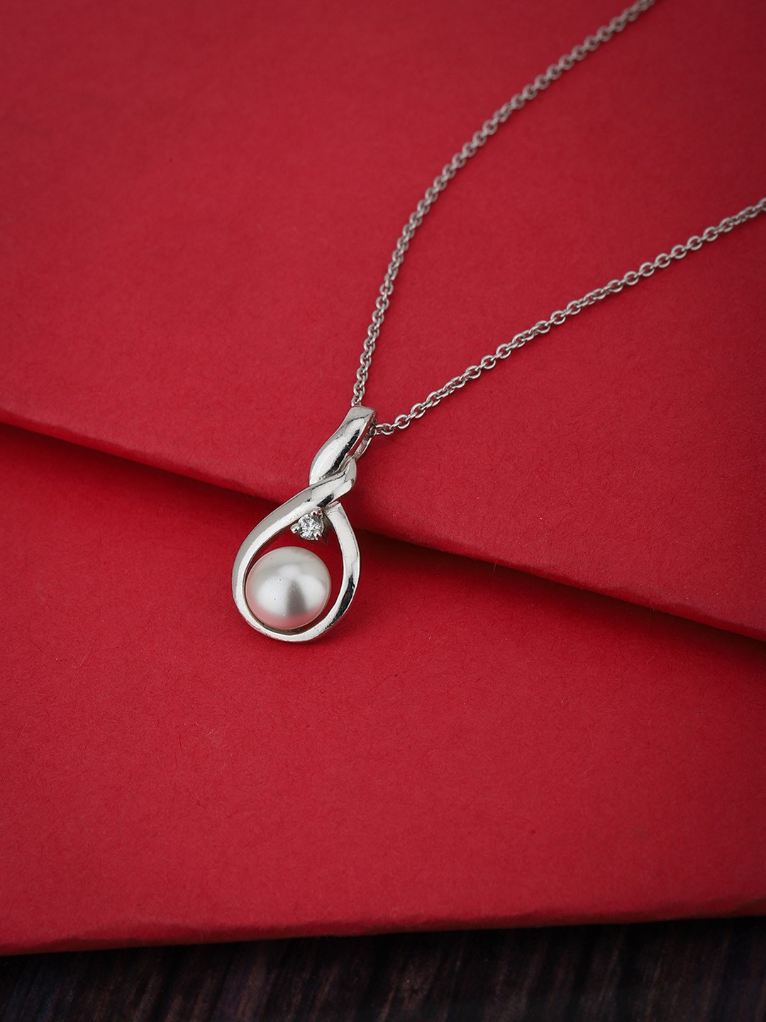 

Carlton London Rhodium-Plated 925 Sterling Silver Necklace