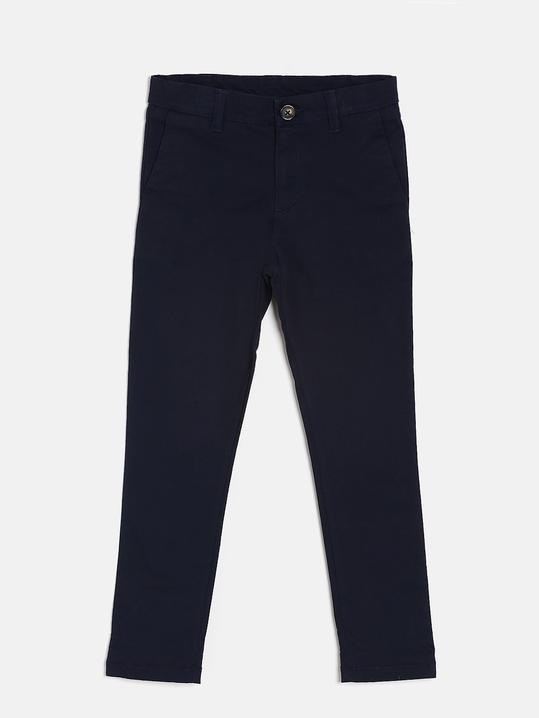 

Marks & Spencer Boys Navy Blue Regular Fit Solid Trousers