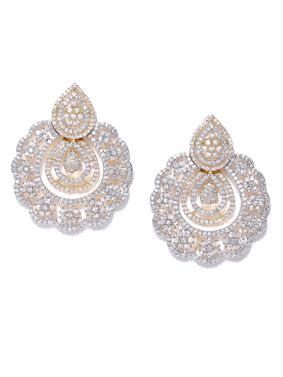 

YouBella Gold-Plated Stone-Studded Classic Drop Earrings