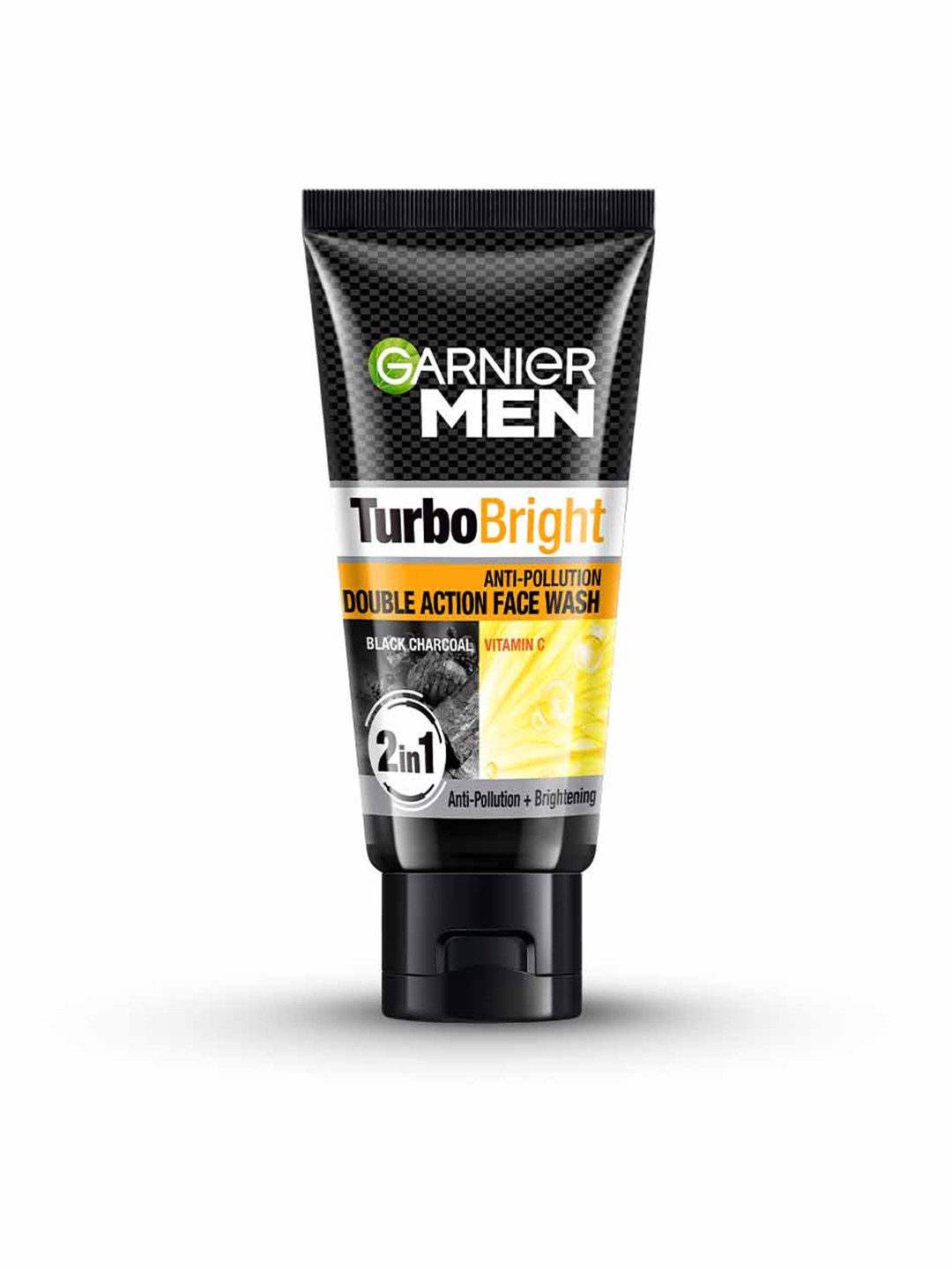 

Garnier Men Power White Anti-Pollution Double Action Face Wash 50 g, Black