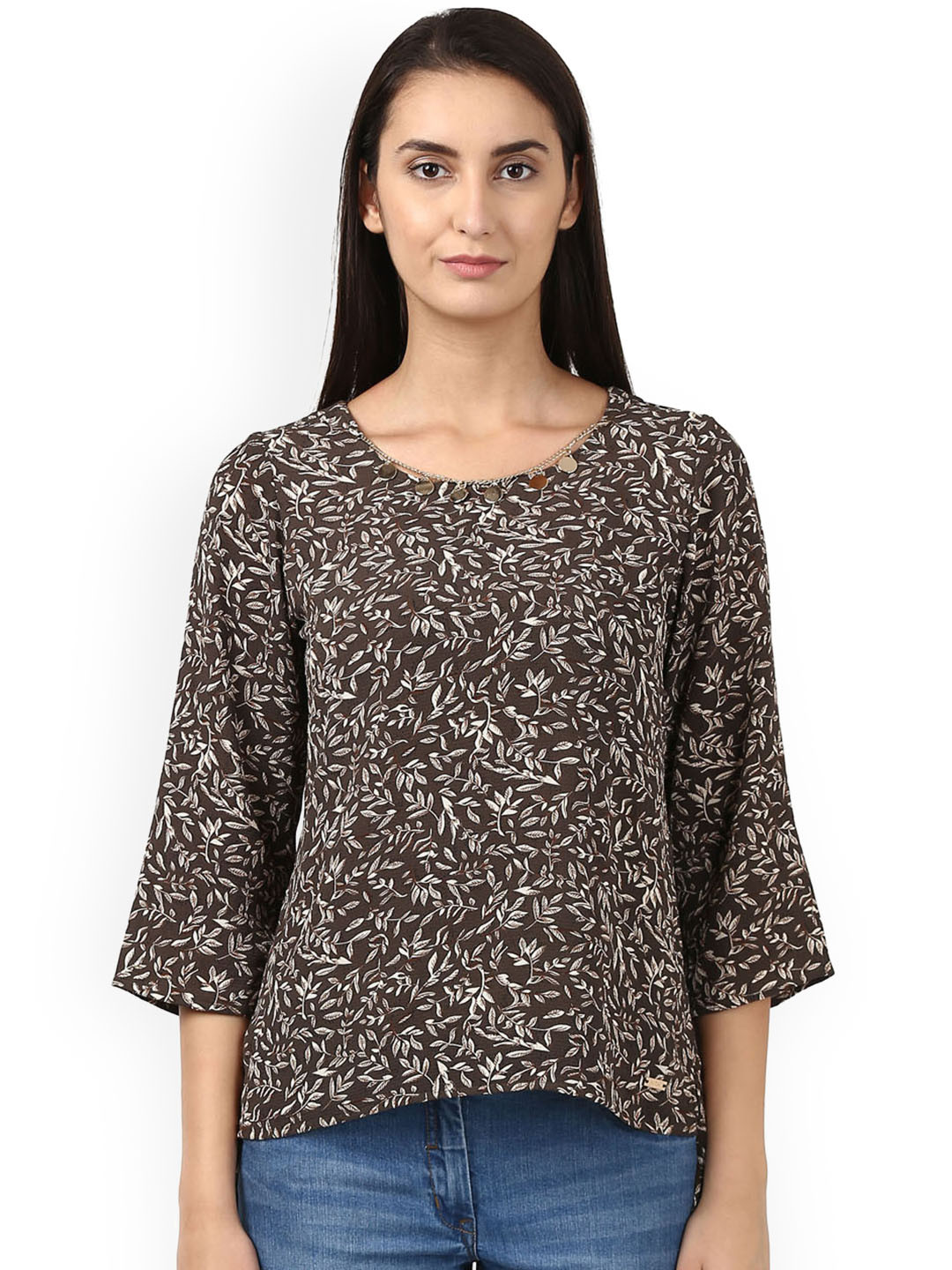 

Park Avenue Women Burgundy Printed Top