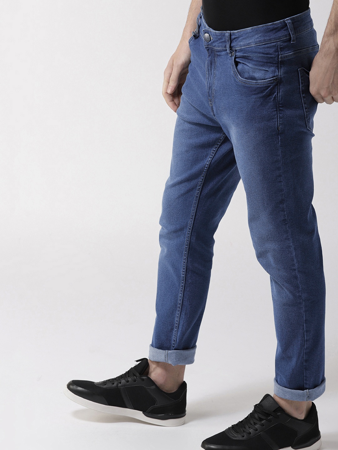 

Mast & Harbour Men Blue Slim Tapered Fit Mid-Rise Clean Look Stretchable Jeans