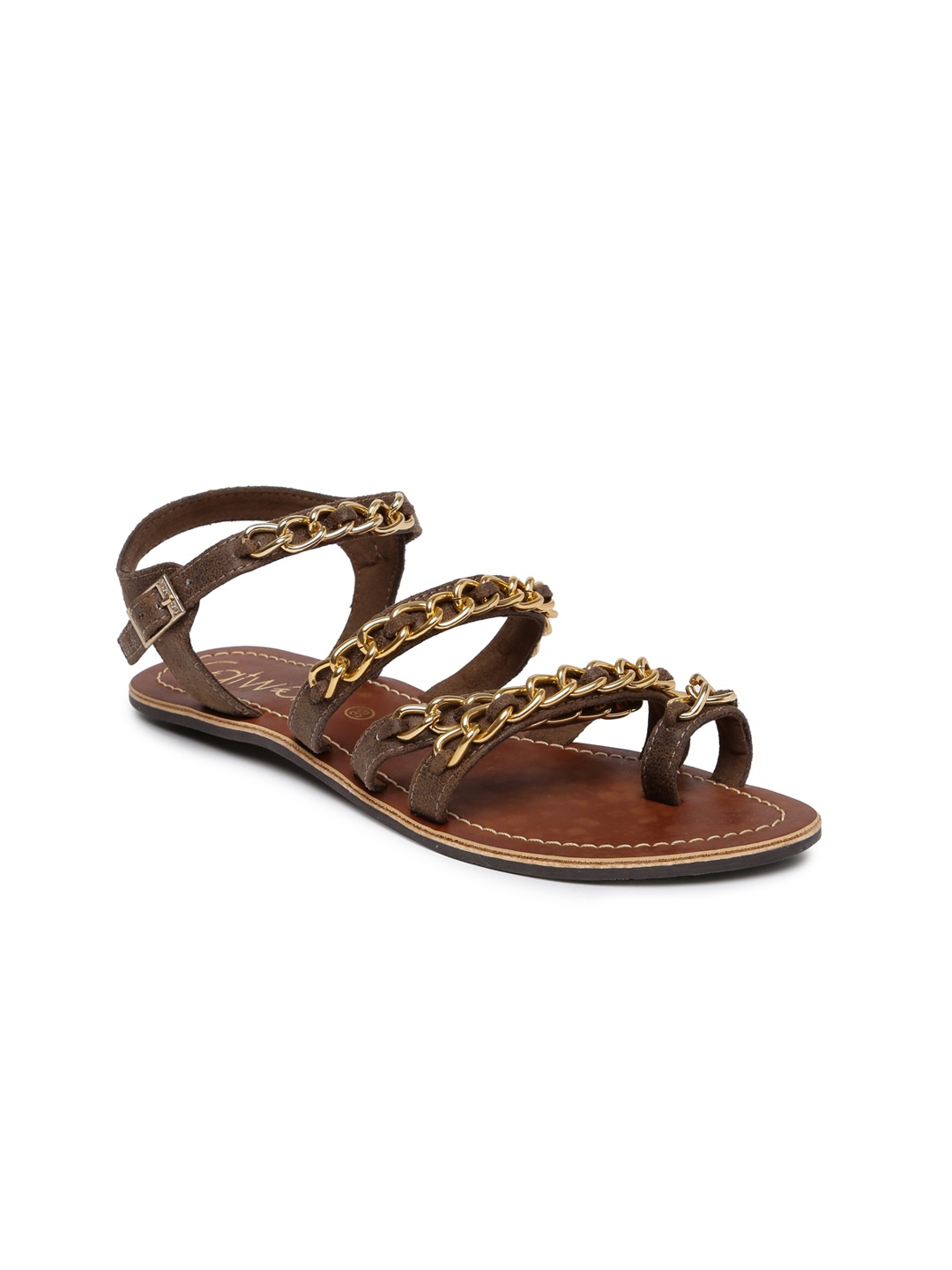 

Catwalk Women Brown Embellished One Toe Flats