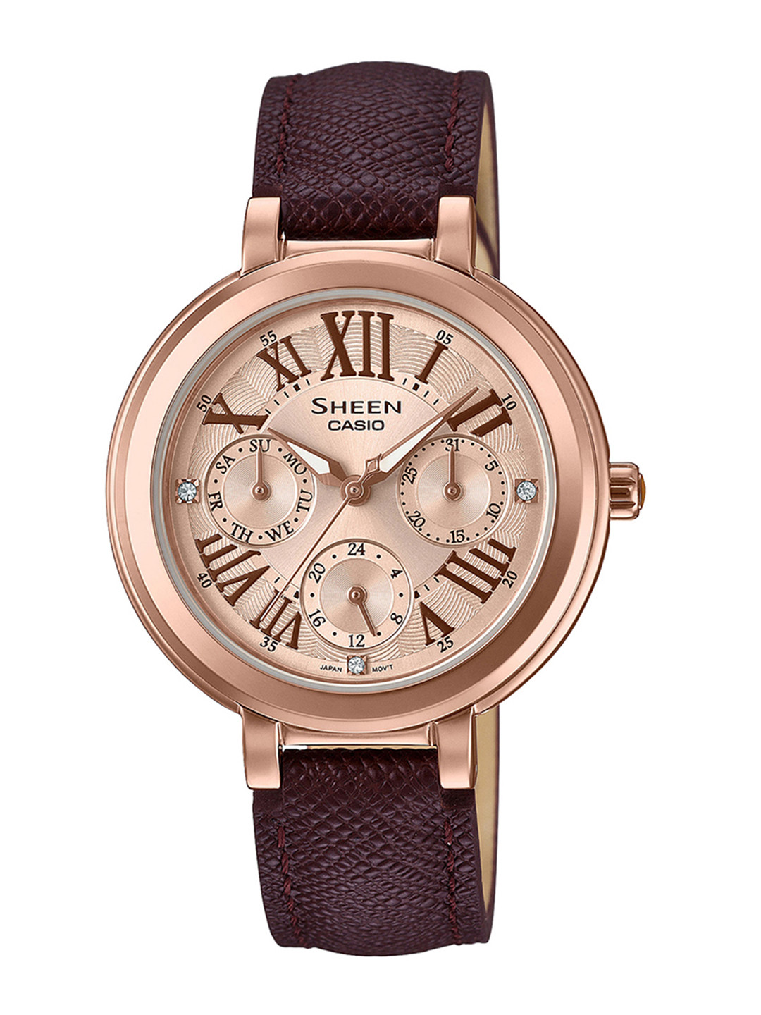 

CASIO Sheen Women Rose Gold Multi-Dial Watch SHE-3034GL-7A2UDF - SX215