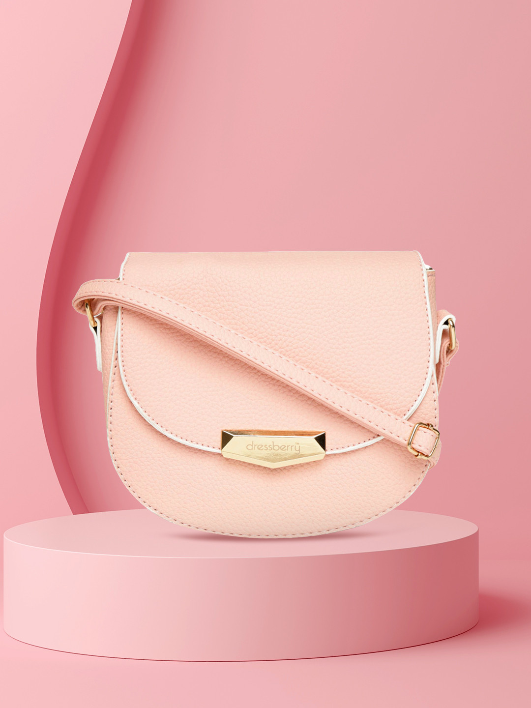 

DressBerry Pink Solid Sling Bag
