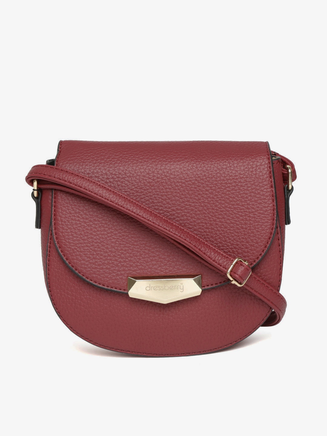 

DressBerry Burgundy Solid Sling Bag