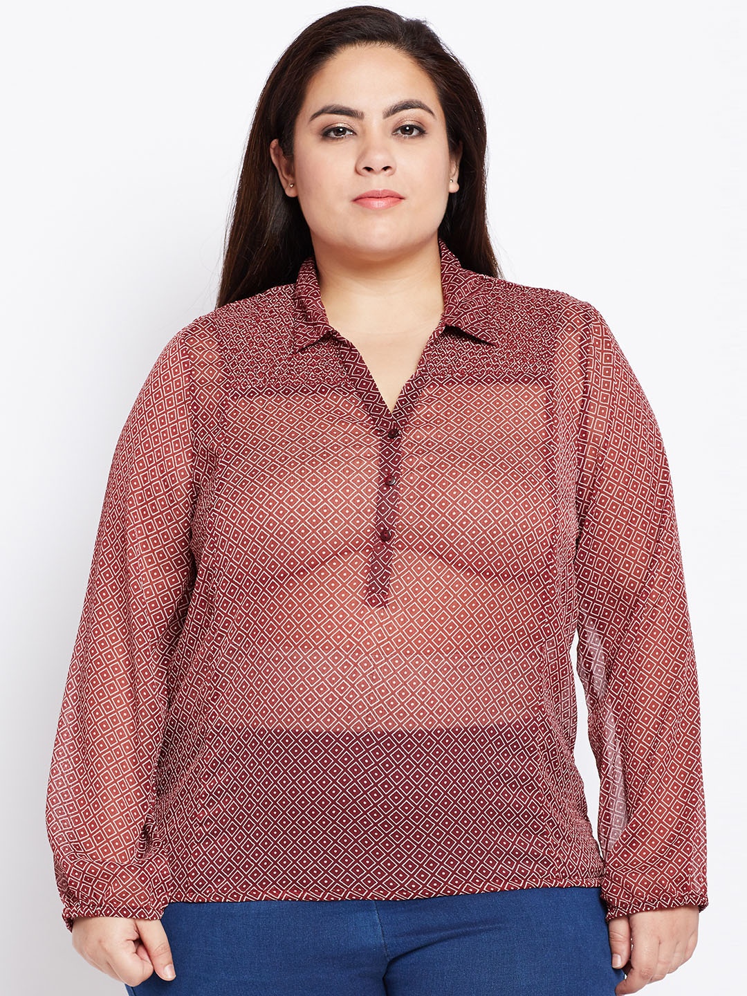 

Oxolloxo Women Brown Printed Top