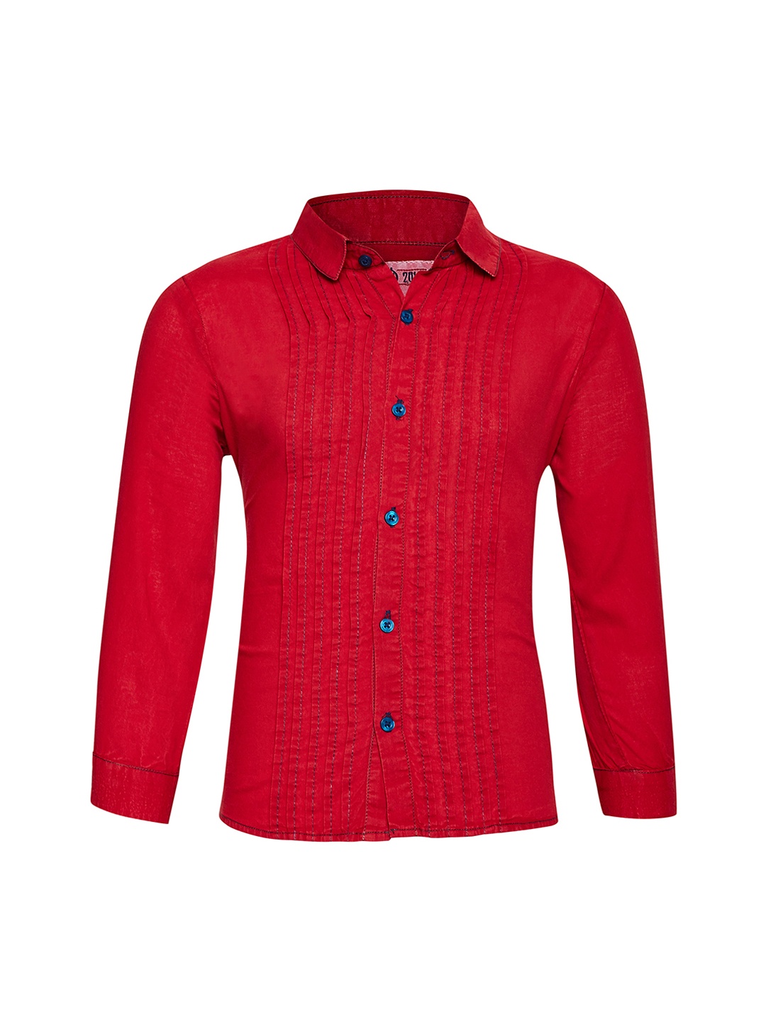 

Oxolloxo Boys Red Regular Fit Solid Casual Shirt