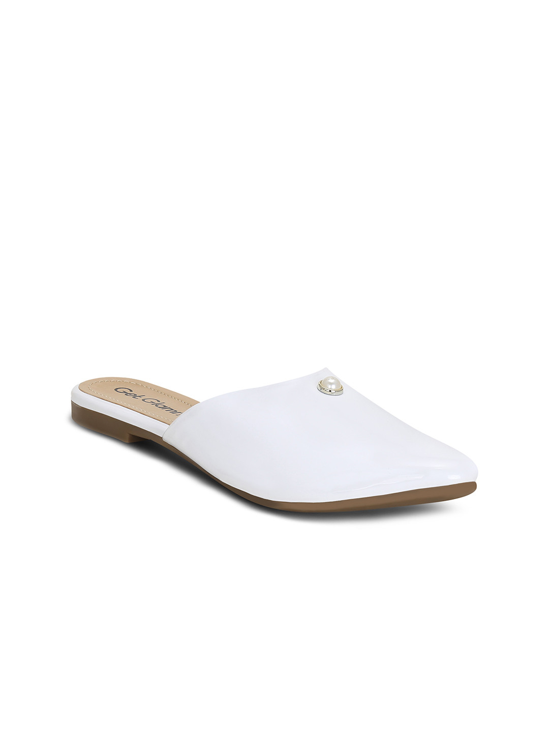 

Get Glamr Women White Solid Synthetic Mules