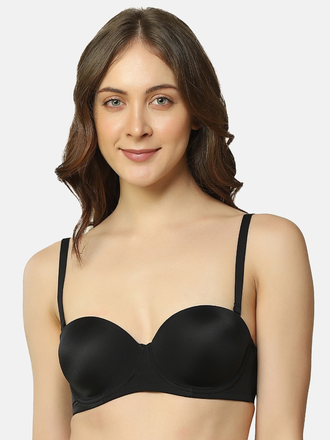 

Triumph T-Shirt Bra 77 Wired Padded Detachable Straps Seamless Everyday Bra, Black