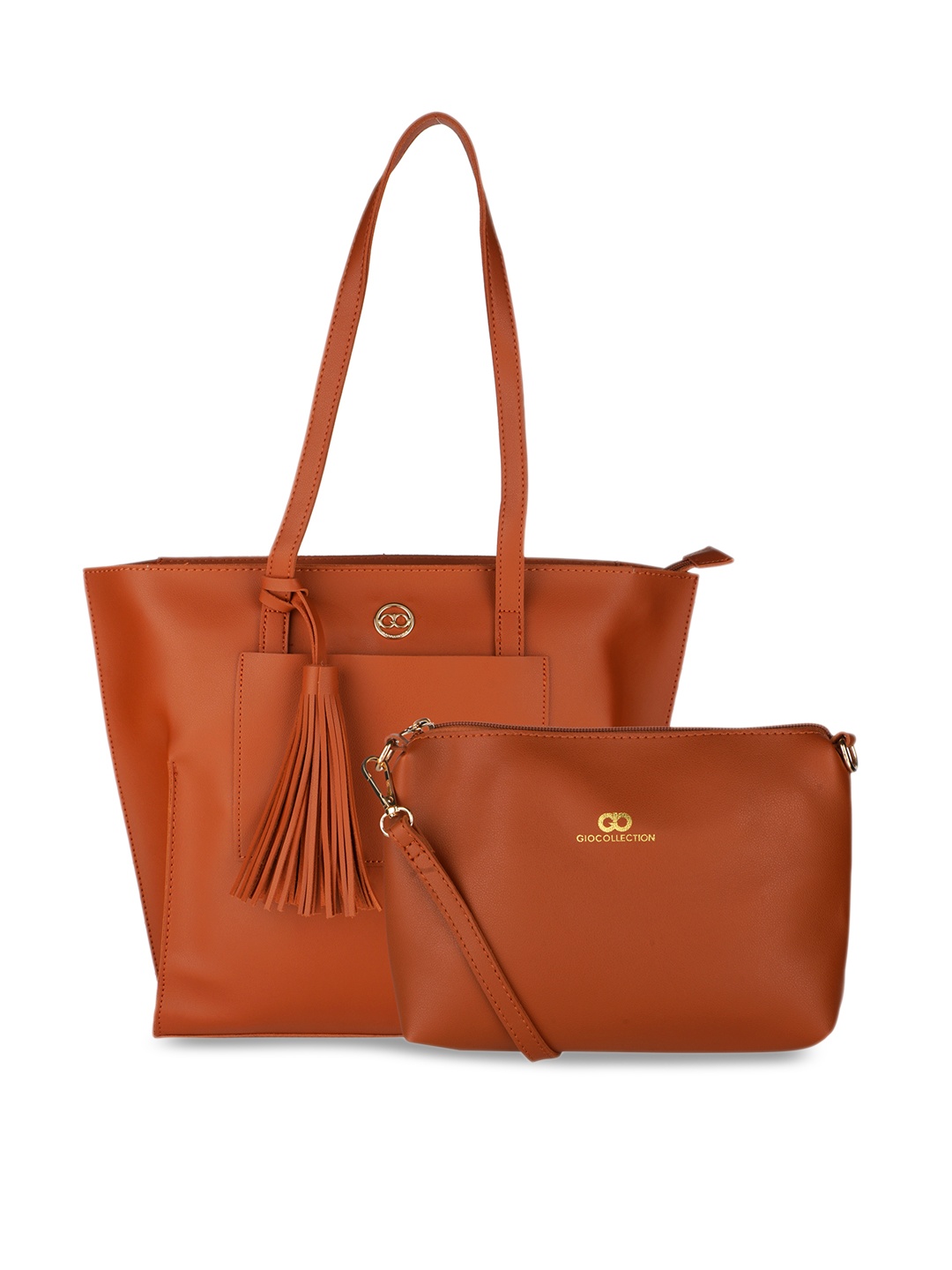 

GIO COLLECTION Brown Solid Shoulder Bag