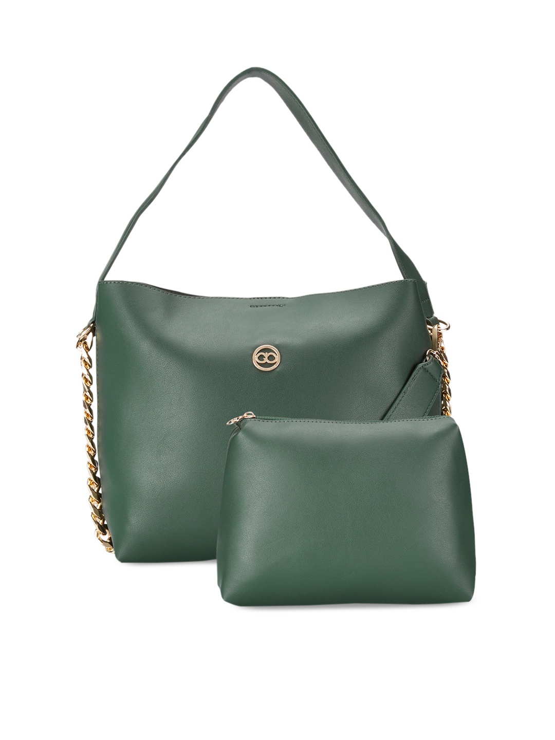 

GIO COLLECTION Green Solid Hobo Bag
