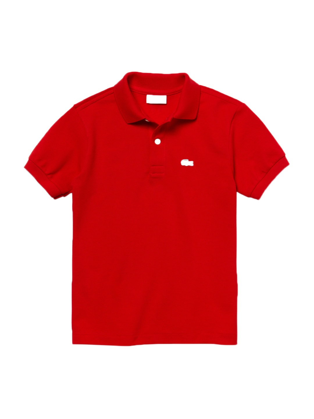 

Lacoste Boys Red Solid Polo Collar T-shirt