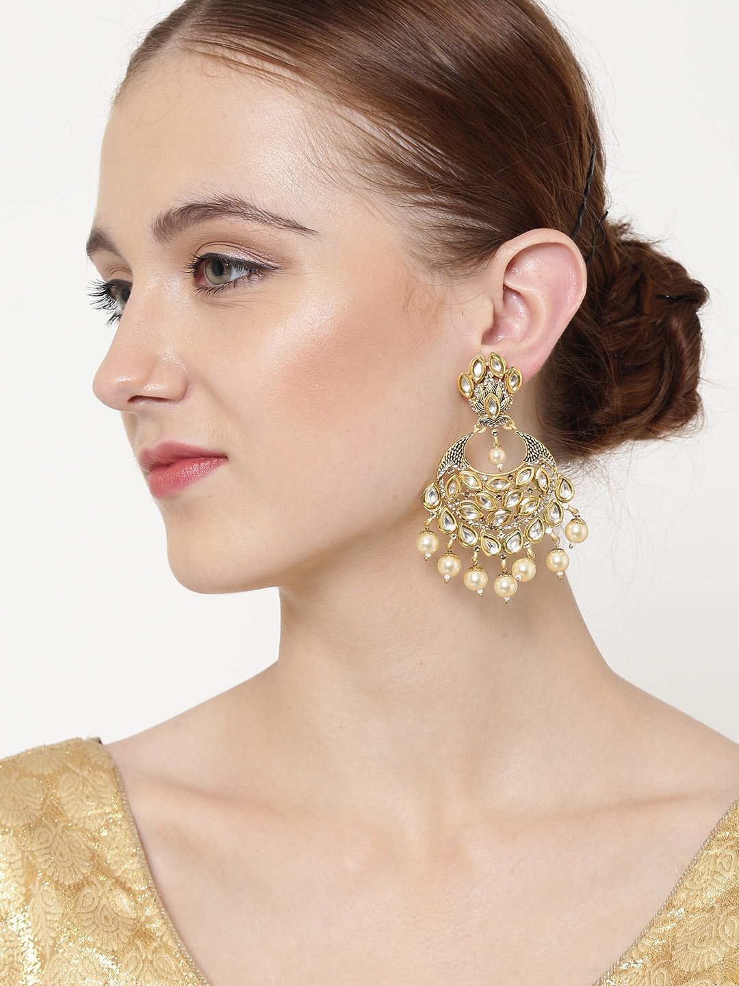 

PANASH Gold-Toned Classic Drop Earrings