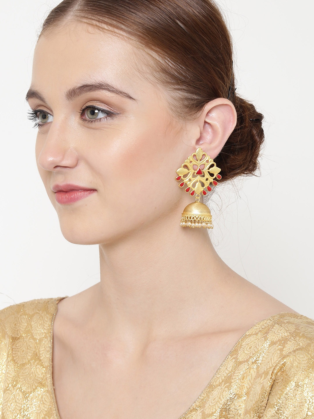 

PANASH Gold -Plated Handcrafted Jhumkas