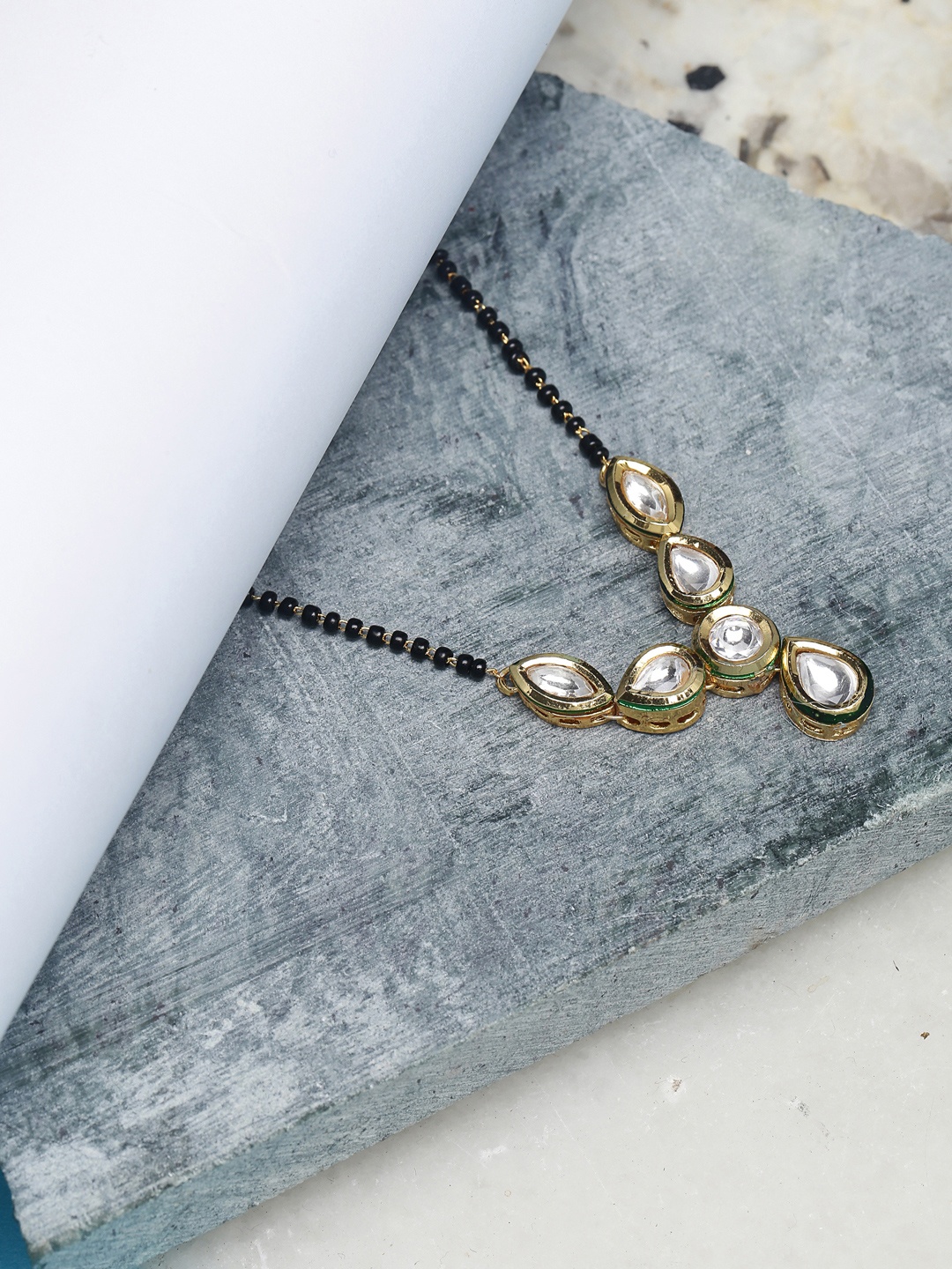 

PANASH Gold-Plated Kundan Mangalsutra