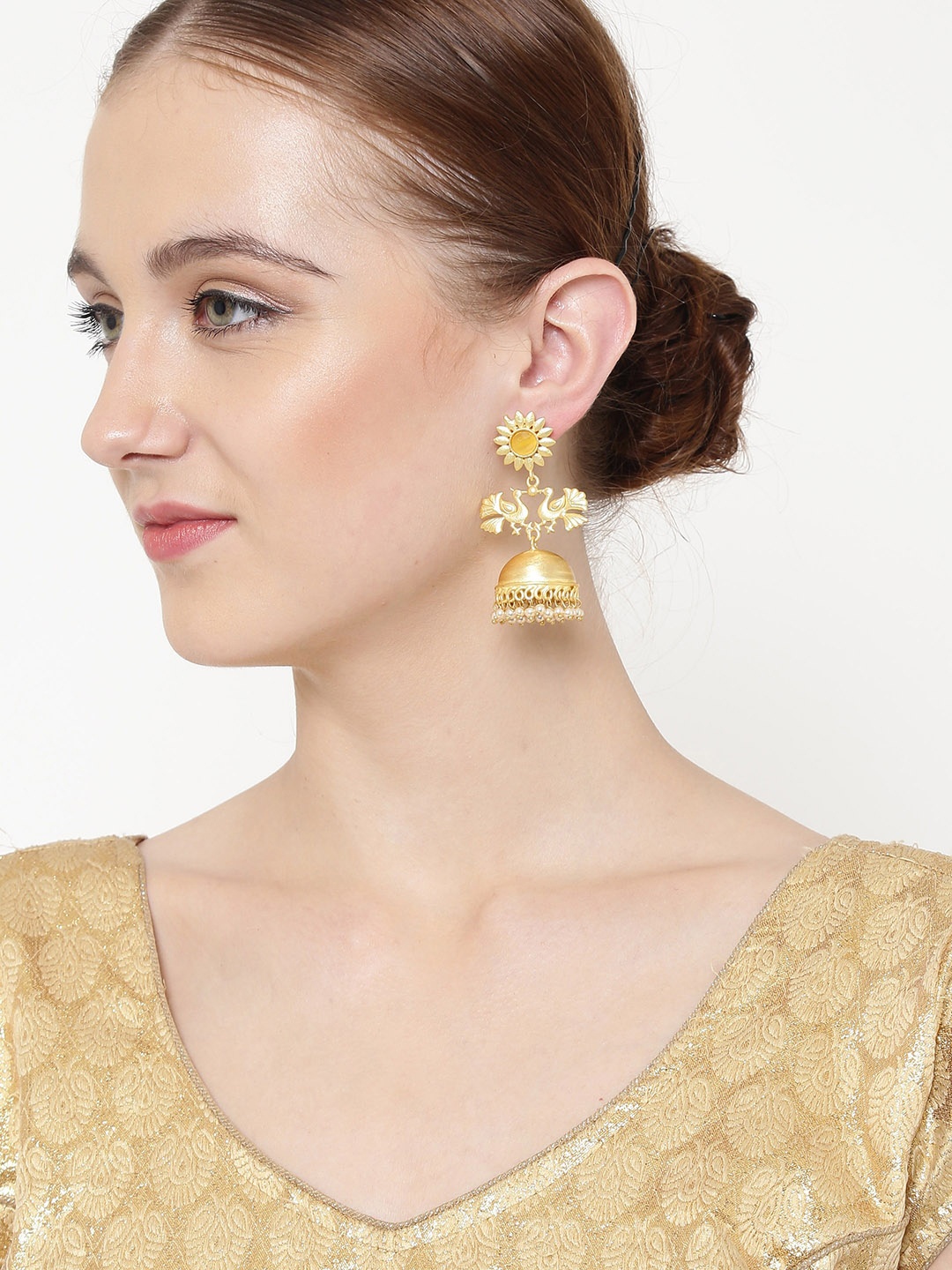 

PANASH Gold -Plated Handcrafted Jhumkas