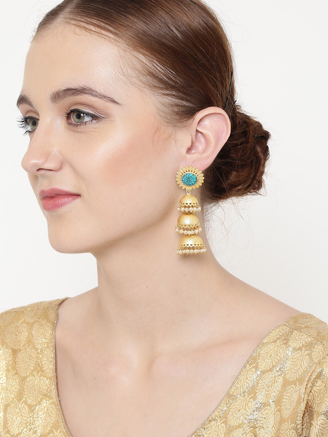 

PANASH Gold -Plated Handcrafted Jhumkas