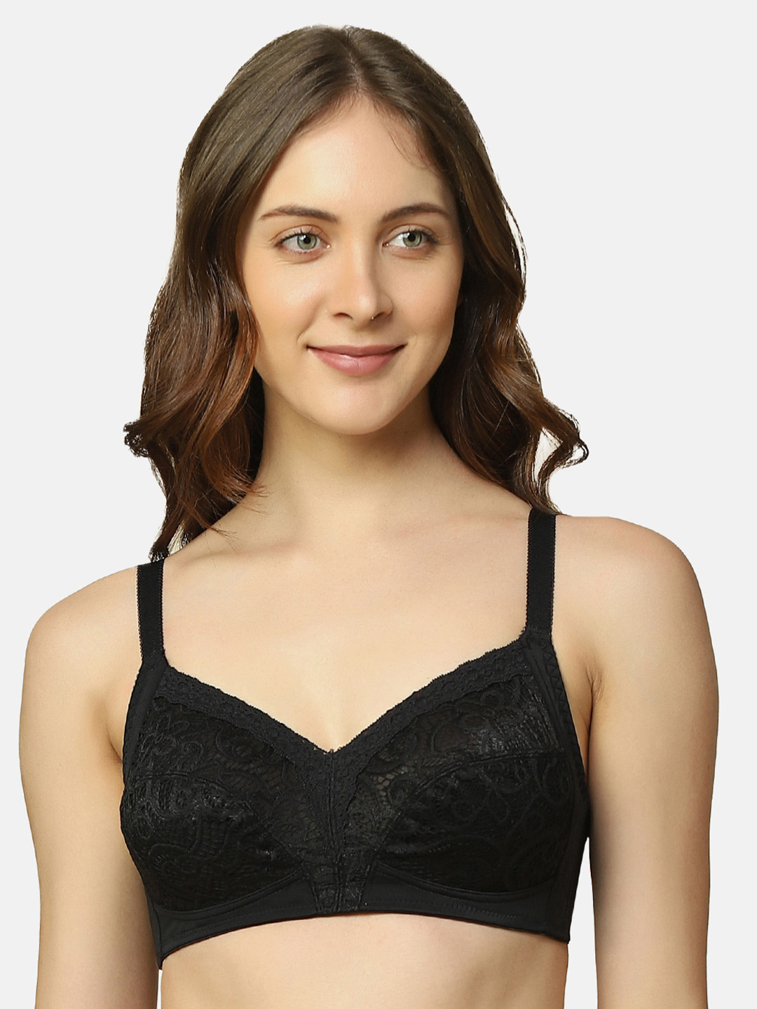 

Triumph Delicate Doreen Wireless Non Padded Maximum Comfort Big-Cup Everyday Bra, Black