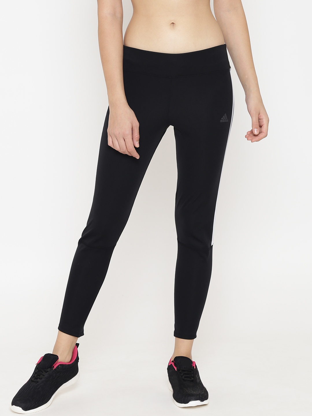 

ADIDAS Women Black 3-Stripes Running Sustainable Tights