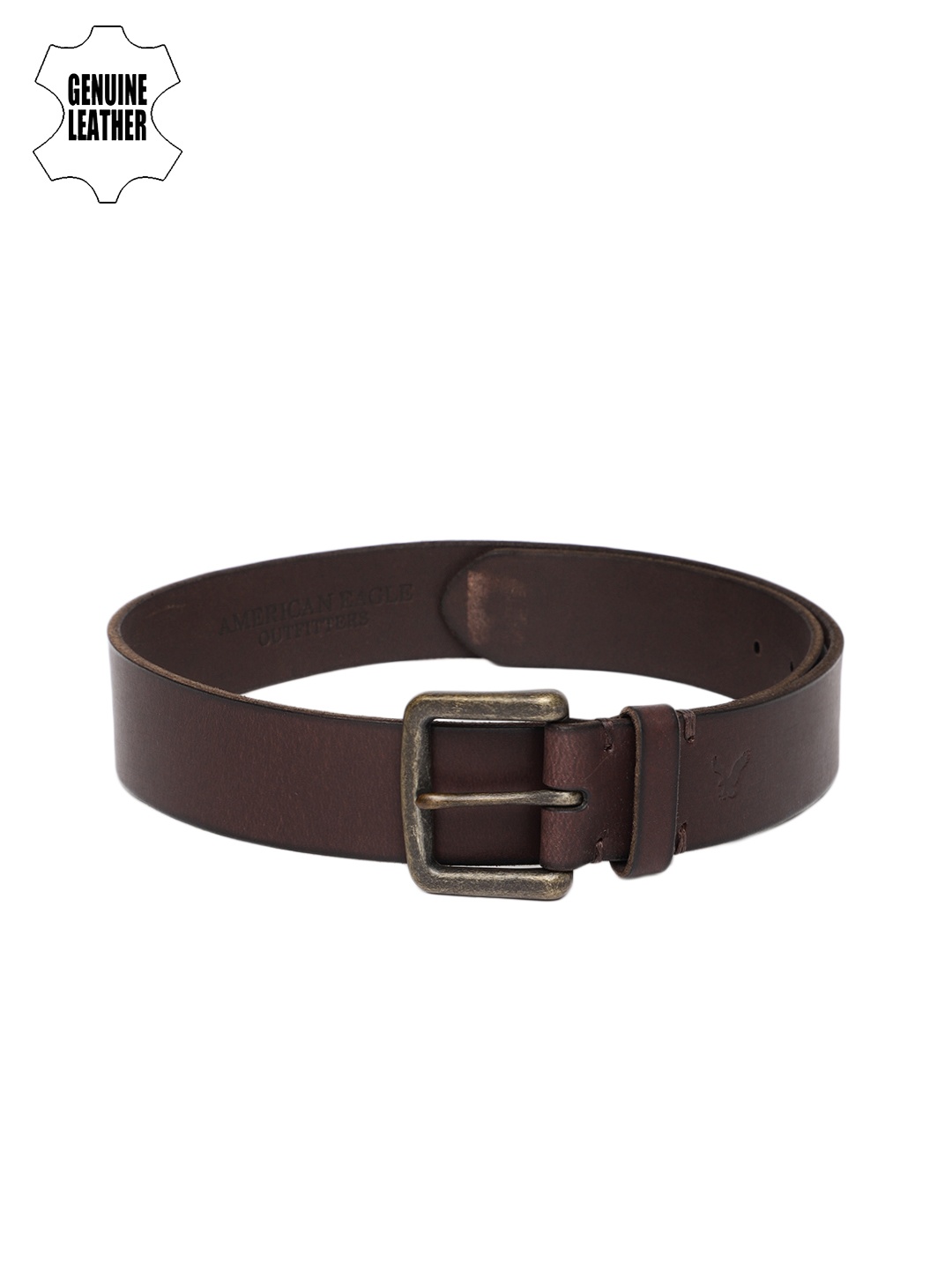 

AMERICAN EAGLE OUTFITTERS Men Brown Solid Genuine Leather Belt