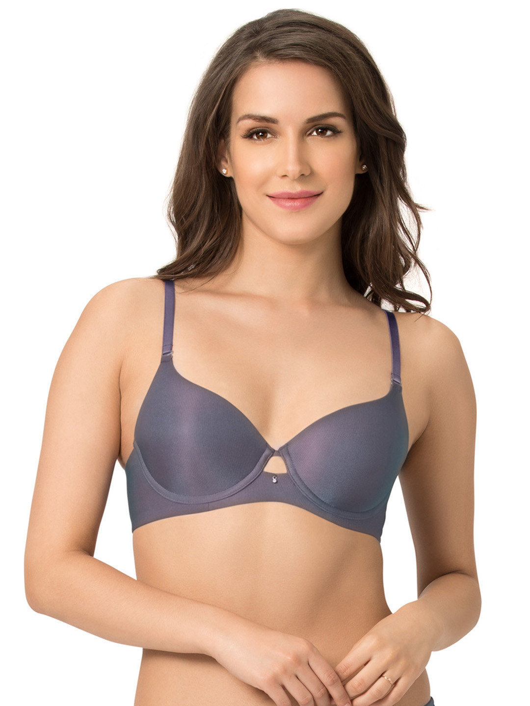 

Amante Grey Solid Underwired Lightly Padded T-shirt Bra 8903129188869
