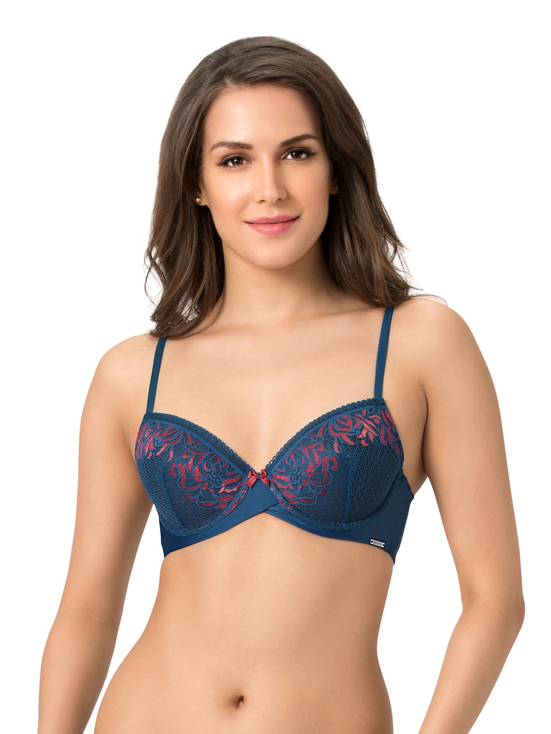 

Amante Blue Self Design Underwired Lightly Padded T-shirt Bra 8903129187251