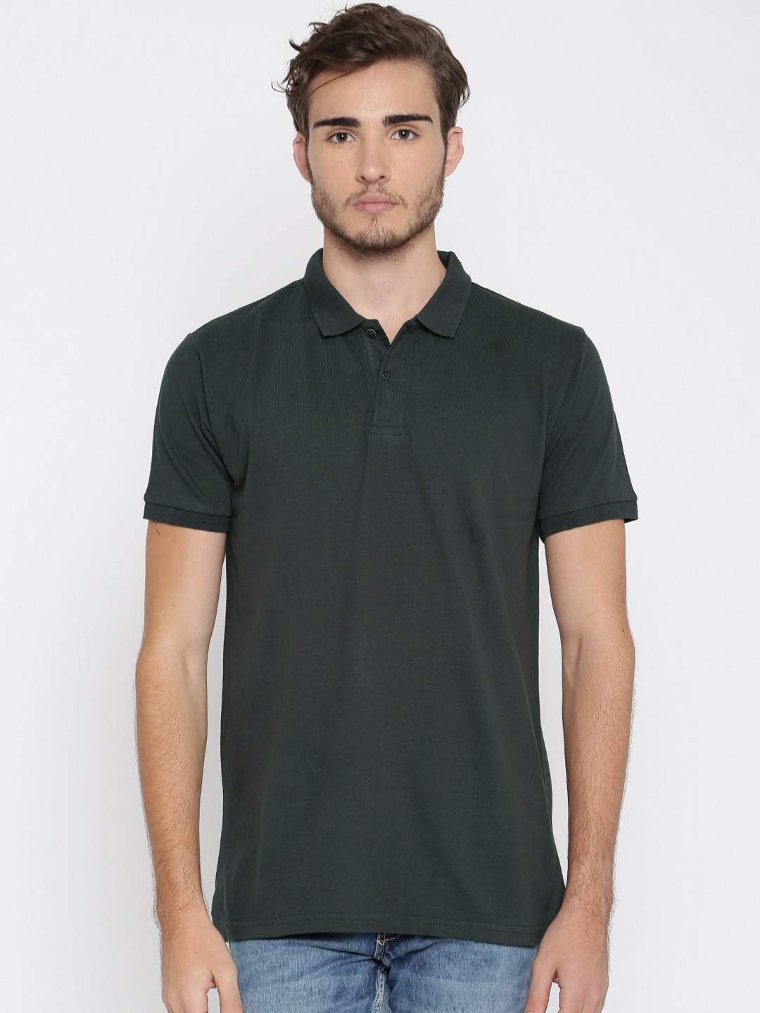 

Highlander Charcoal Grey Polo Pure Cotton T-shirt