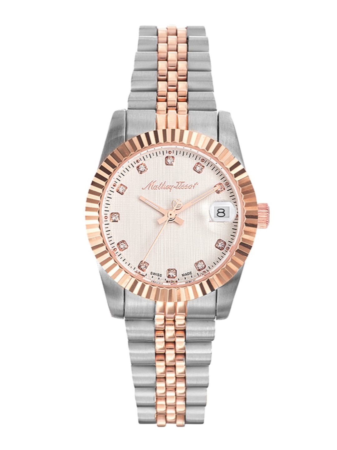 

Mathey-Tissot Swiss Made Analog White Dial Women's Watch - D810RA, Cream