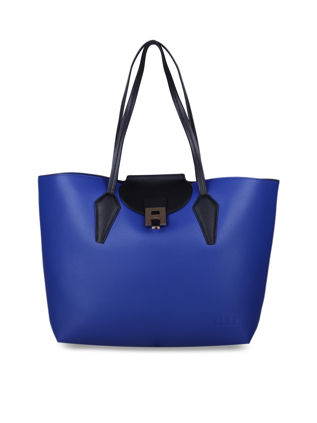 

ELLE Blue Solid Handheld Bag