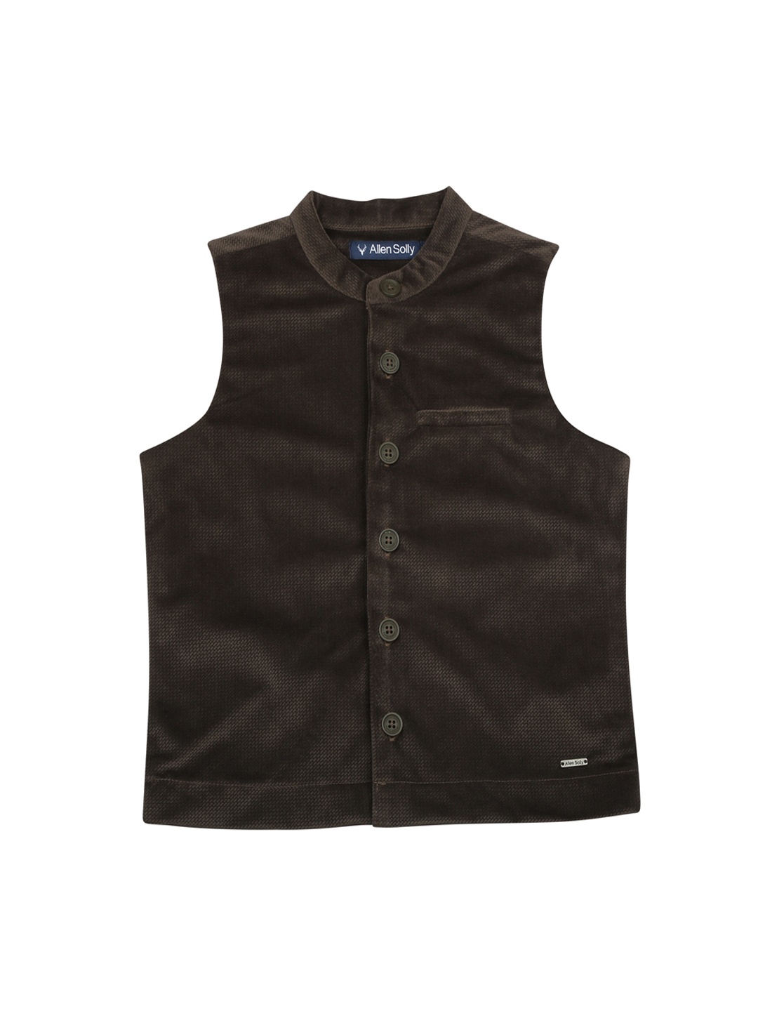 

Allen Solly Junior Boys Brown Woven Self-Design Waistcoat