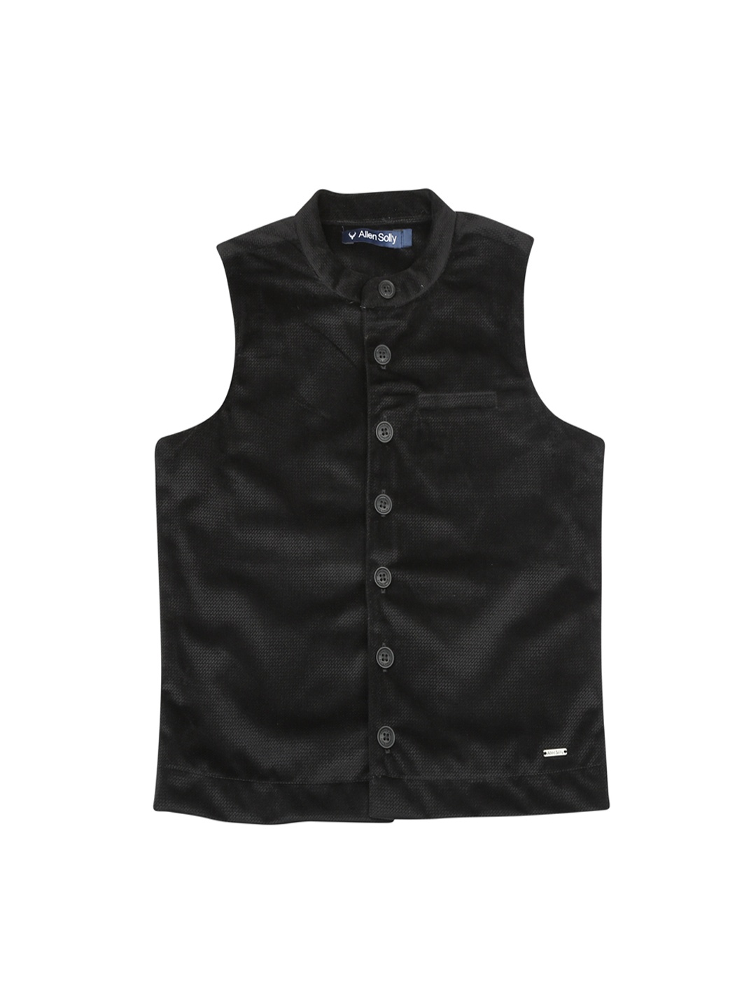 

Allen Solly Junior Boys Black Woven Design Waistcoat