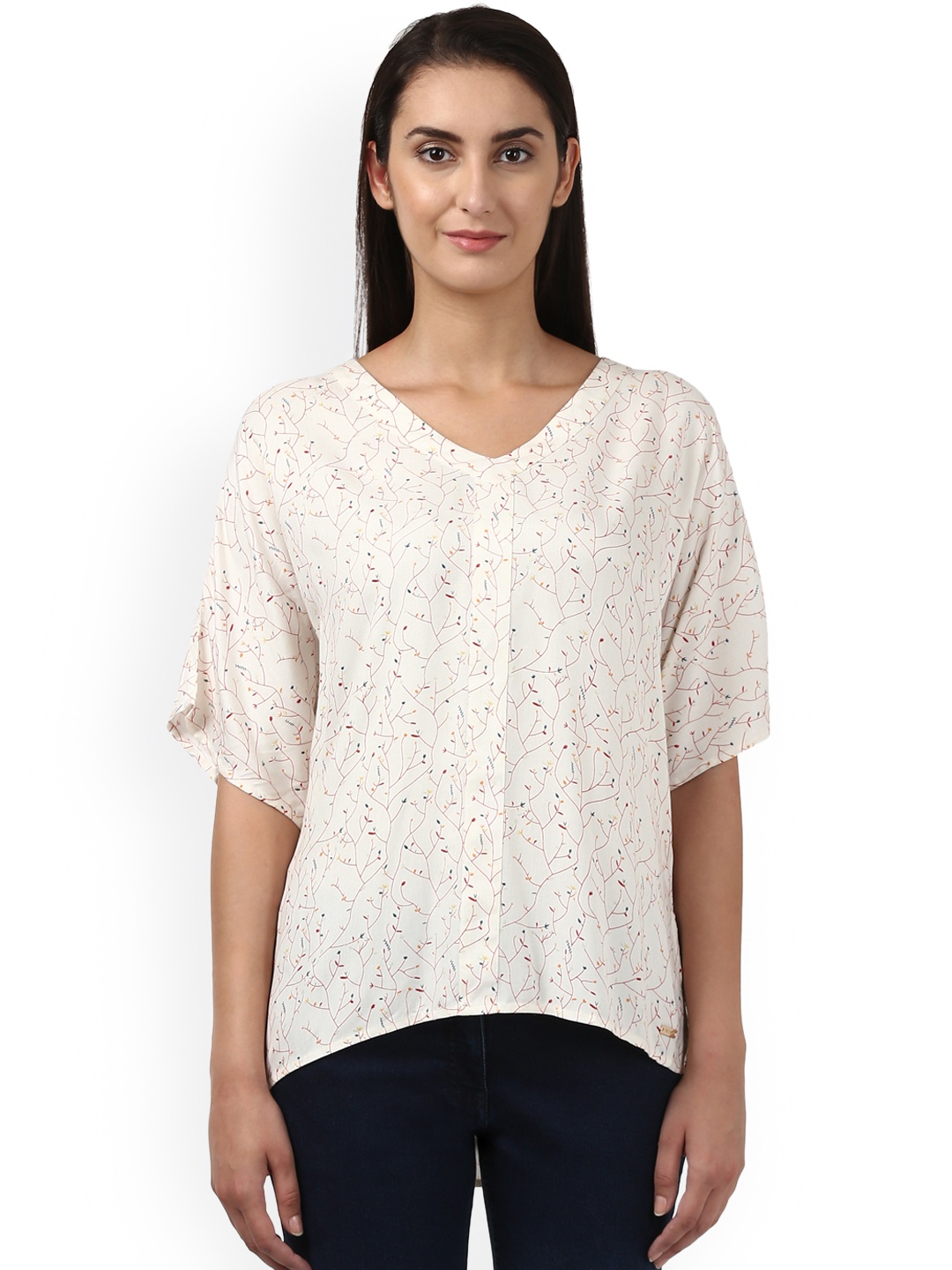 

Park Avenue Women Off-White Printed Top